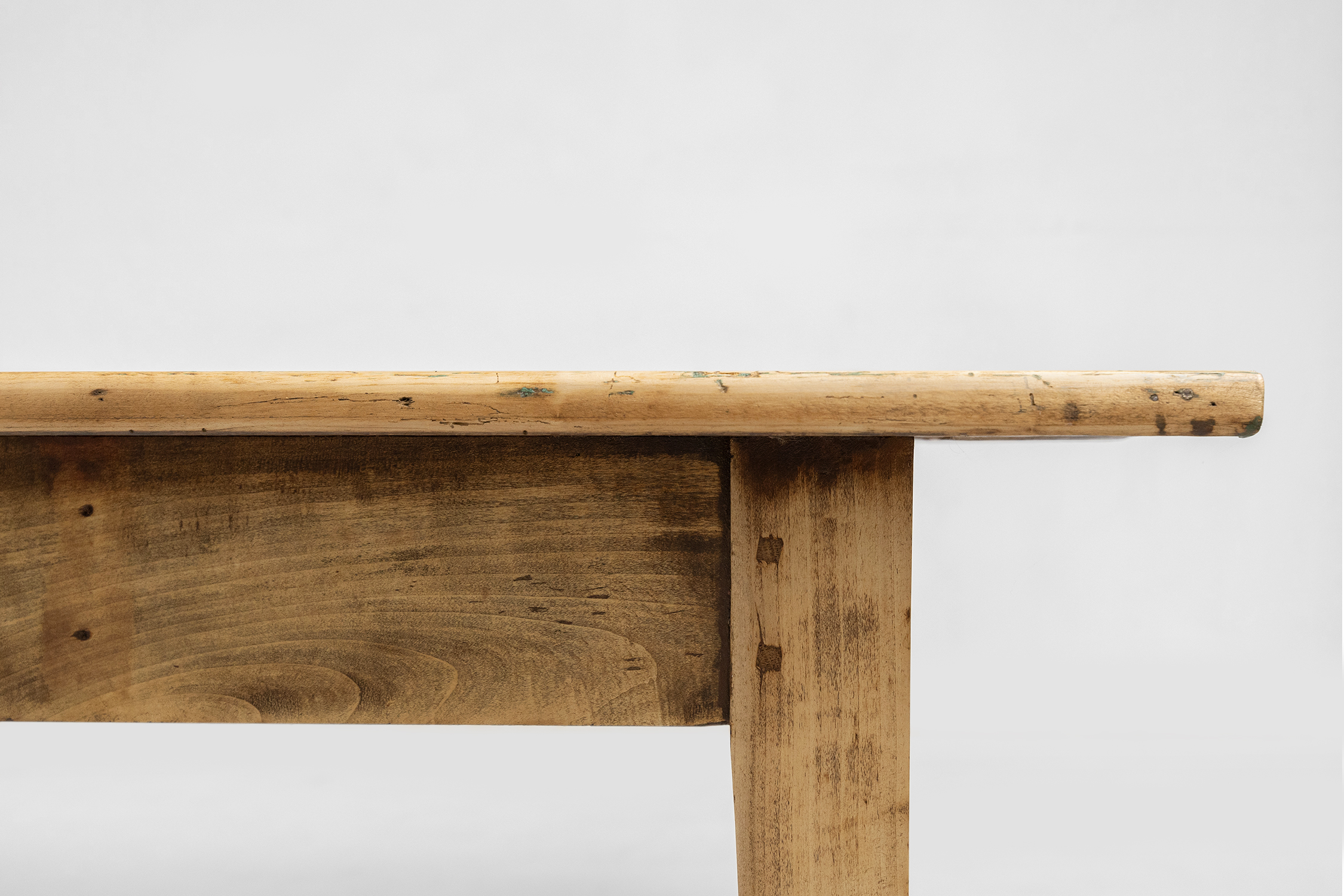 Large rustic elm wooden farm table, France ca. 1800thumbnail